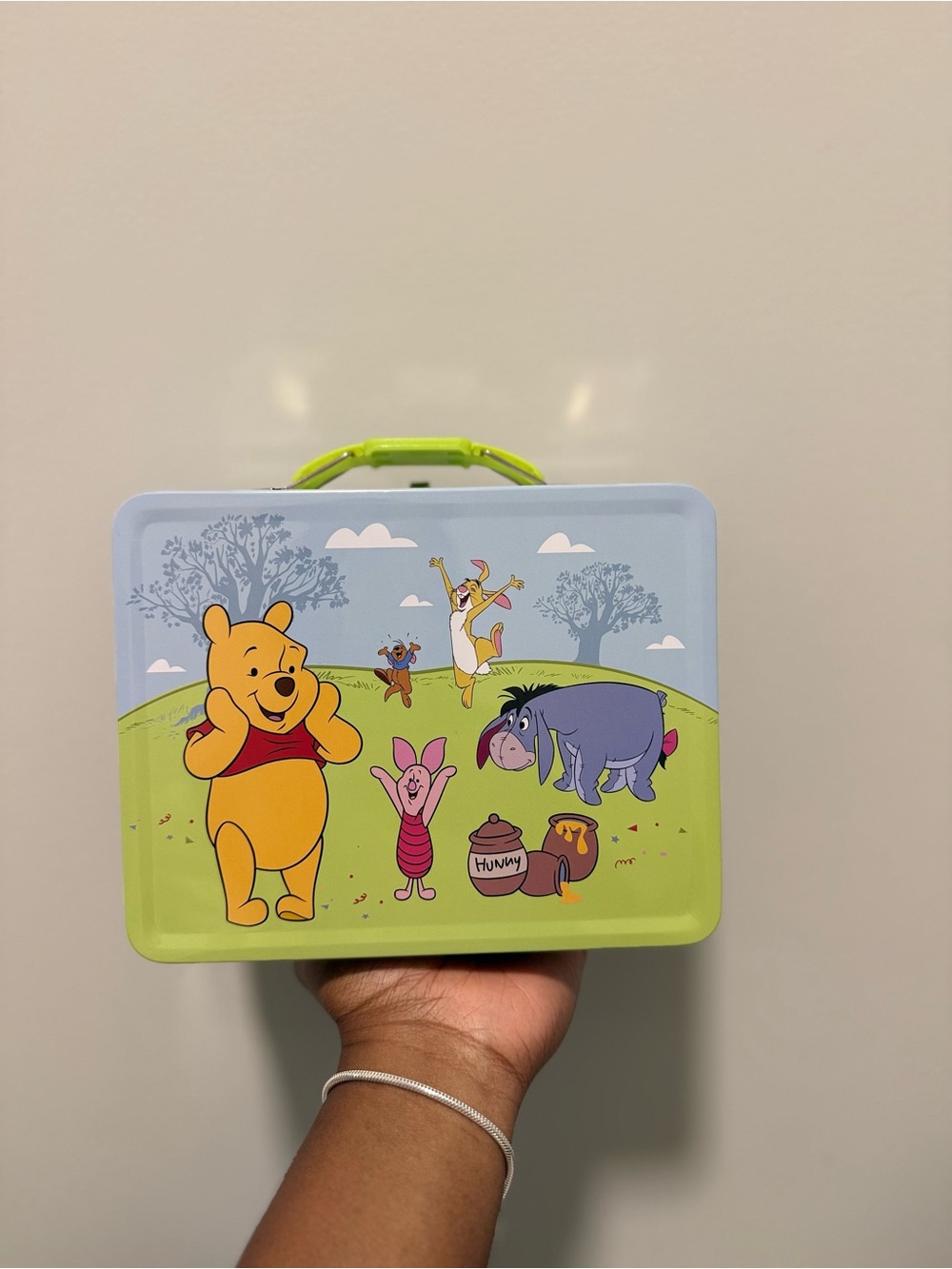Winnie the Pooh Metal Lunchbox - Blue & Green